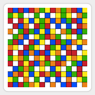 Colored Cubes Pattern Magnet